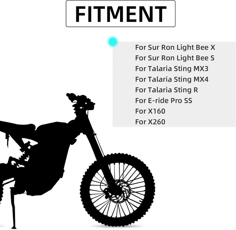 BAOUFF Front Number Plate for Ebike,8.78″*6.69″ Plate Replacement for Ridstar Q20/Tutti Soleil 01/Surron Light Bee/Talaria Sting MX3 MX4 MX5/E Ride Pro/Super 73/X160/X260-Red - Image 3